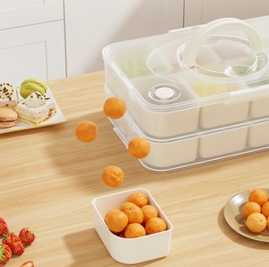 8-compartment food storage <b>container</b> spice box sealed refrigerator freezer storage box portable picnic - Product Image 3