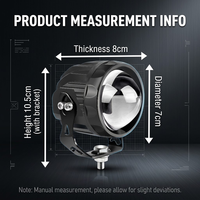 Projecteur LED Super Lumineux Style Laser, Longue Portée, Large Couverture Routière, Étanche, Lampe de Conduite Tout-Terrain avec Support pour Camion et VUS
