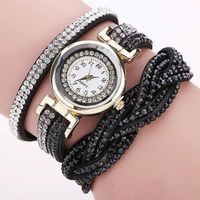 Bracelet en spirale serti de strass, design unique et tendance, best-seller, montre en quartz tressée pour femmes, vente en gros Fenyi