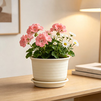 Pot de fleurs minimaliste en PP avec trou de drainage, durable, capacité de 0,34 L, pour la maison, le jardin et le bureau