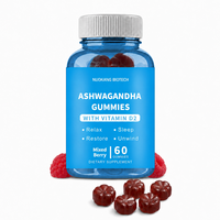 Gummies d'Ashwagandha Marque Blanche OEM - Soutien Sommeil & Calme, Gummies Véganes pour Adultes avec Vitamine D2, Fournisseur en Gros
