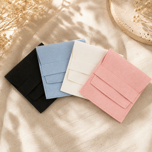 Custom Microfiber <b>Jewelry</b> Pouch 7x7cm Soft microfiber Storage Bag for Necklace Bracelet Ring <b>Packaging</b> - Product Image 1