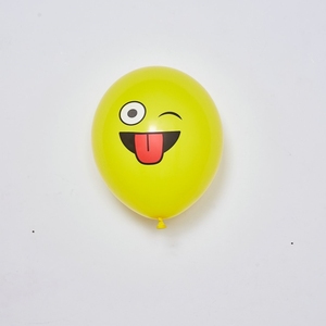 Amazon Offre Spéciale Fournitures De Fête Drôle Imprimé Smiley Visage Imprimé Ballons Jaune 12 pouces <span class=keywords><strong>Emoji</strong></span> Ballons En Latex - Product Image 4