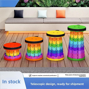 Sgabello Pieghevole Retrattile Rainbow per Esterni, Portatile, Regolabile, per Campeggio, Pesca, Casa, Viaggi - Product Image 2