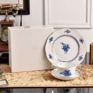 Vente en gros d'usine, service à thé de l'après-midi moderne et luxueux, tasse à café en céramique et soucoupe avec boîte cadeau - Product Image 2