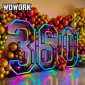 2026 WOWORK Lettres lumineuses géantes <span class=keywords><strong>Mr</strong></span> & Mrs RGB de 4ft et 3ft pour décorations de toile de fond de mariage et d'événements festifs - Product Image 3