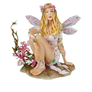 Customized Ornament Beautiful Resin Flower Fairy