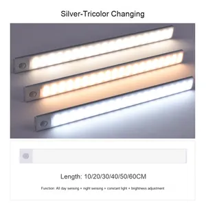 Lampada Lineare <span class=keywords><strong>LED</strong></span> Ricaricabile dal Design Moderno, Illuminazione Wireless <span class=keywords><strong>a</strong></span> <span class=keywords><strong>Batteria</strong></span> con Sensore per Cucina e Armadio - Product Image 6