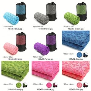 Tapete de Yoga Antideslizante con Puntos de Agarre de Microfibra, Super Absorbente, de Secado Rápido, Toalla de Ejercicio para Fitness y Pilates - Product Image 3