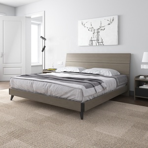 Muebles de dormitorio de Hotel, marco de cama de Material de madera HDF moderno, tamaño King, varios tamaños y colores - Product Image 2