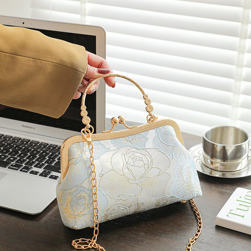 Simple gold wire rose-sky blue-mini 3005