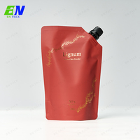 Emballage liquide en pochette à bec verseur de 500 ml, écologique, avec logo estampé à chaud, finition mate, pour shampoing et lessive ménagers