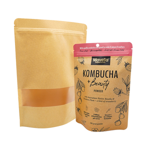 Bolsa de Papel Kraft Personalizada para Envasado de Frutos Secos con Ventana, Grado Alimenticio, Tipo Stand-Up, Fondo Plano y Refuerzo Lateral, Venta Caliente 2026 - Product Image 3