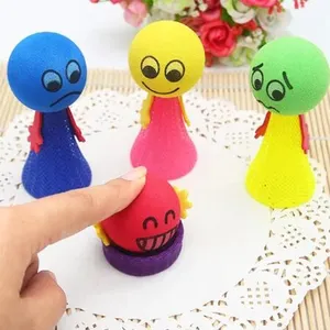 Bounce Ball Toys Gifts Expressions Squeeze Hip Hop Jumping Doll With Light Educational Game Antistress Children's Toy
