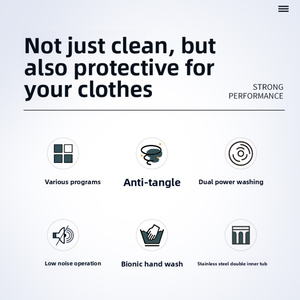 غسالة ملابس نصف أوتوماتيكية ذات تحكم ميكانيكي ونظام نبضي، سعة كبيرة للاستخدام المنزلي بحوضين - Product Image 3