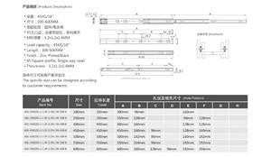 Aodeli Modern AI Extensión completa Zinc-Plated Steel Ball Cajón Toboganes Suave Capacidad de carga pesada para cocina Baño Almacén - Product Image 4