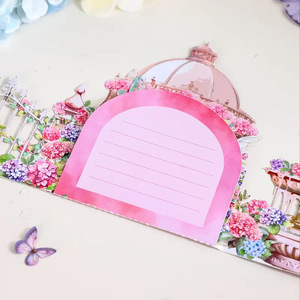 Regalo di San Valentino per la fidanzata, magico, tridimensionale, a tre ante, con giardino colorato. - Product Image 5