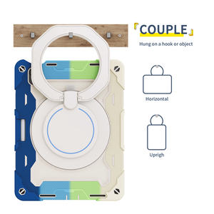 Étui pour tablette en silicone rose arc-en-ciel avec fente pour stylo pour enfants d'âge scolaire, antichoc, 10,9 pouces (10e génération), housse pour <span class=keywords><strong>iPad</strong></span> 10 - Product Image 4