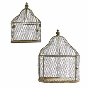 Thiết lập của hai phong hóa dây kim loại lưới lồng chim cho vườn treo trang trí - Product Image 5