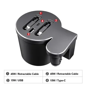 Base de Carga Vtear para Auto, Tipo C, Salida de Energía USB, Accesorios de Decoración Interior para <span class=keywords><strong>BMW</strong></span> Serie 3 G20 i3 2020-2026 - Product Image 4