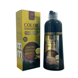 Best Selling Products 2022 Organic Hair Dye Natural Herbal Black Hair Color Shampoo