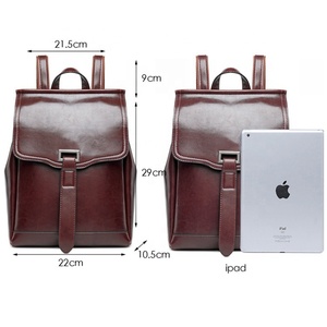 Zaino <span class=keywords><strong>Bianco</strong></span> in Morbida Pelle Nera per Scuola e Viaggio, Borsa da <span class=keywords><strong>Donna</strong></span> - Product Image 5