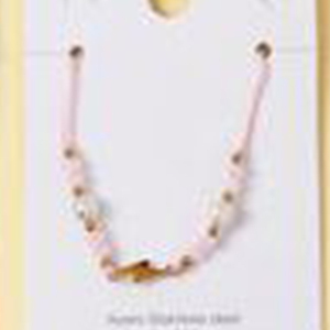 Lightning PULSERA Stainless Steel <b>Bracelet</b> with Pearl <b>Crystal</b> Fashion Beaded Accessories - Product Image 3