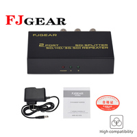 Répartiteur SDI FJGEAR 1x2, 1 entrée 2 sorties, distributeur bidirectionnel, 1-2 Full HD 1080p, 2 ports, connecteurs BNC, répartiteur SDI