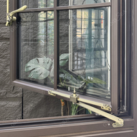 Estilo Vintage Slimline Marco Delgado Ventana abatible Aspecto de acero Ventanas francesas de aluminio para edificios históricos Mercado de EE. UU.