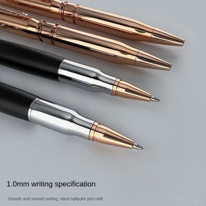 SEAPEN 1.0mm Writing Width Metal Ballpoint Pen Customizable Logo Metal <strong>Bullet</strong> Model Design Pen Black/Blue Ink - Product Image 3
