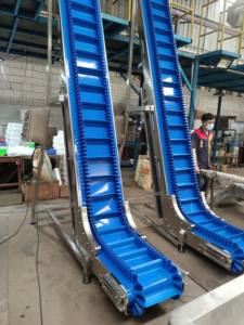 Z Type Ganzenvorm Pp Pvc Pu Gespleten Modulaire Hoge Hellingshoek Helling Clambing Food Grade Band Transportband Met Hopper - Product Image 6