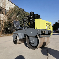 Chine Petit rouleau de route à double tambour Machines 1 tonne 2 tonnes 3 tonnes 4 tonnes 5 tonnes mini rouleau de route