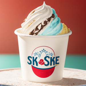 Hot Bán 250Ml Dùng Một Lần Quay Thực Phẩm Ly 8 16 10Oz Mới Rộng Thép Cốc Giấy Với Dome Nắp Cho Ice Cream Và Kem Mua Ngay Bây Giờ - Product Image 1