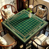 Tapis de mahjong moderne et luxueux, silencieux, avec motif vintage, pour la maison et les salles de jeux, base en caoutchouc épaisse antidérapante