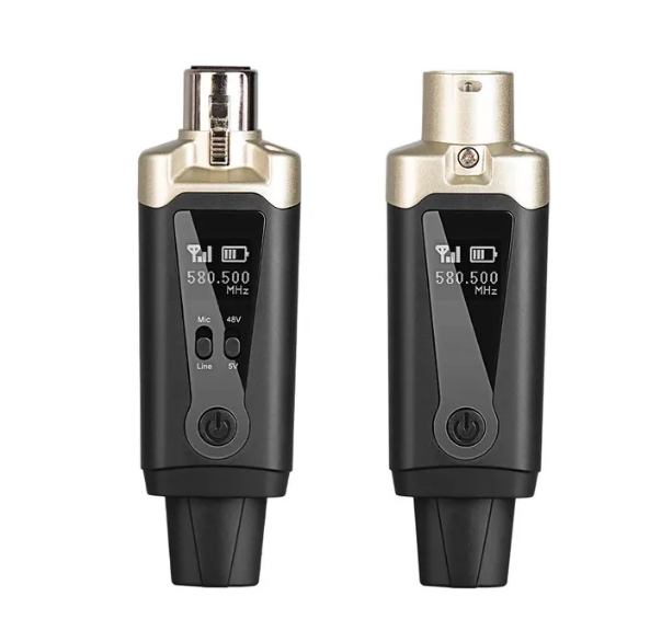 New Stock Wireless Microphone System XLR Mic Converter Adapter UHF Automatic Transmitter Setup for Condenser Dynamic Mic
