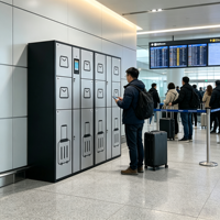 Système de casier intelligent multi-langues pour bagages avec écran tactile, sécurisé et électronique pour les voyageurs