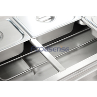 12-Pfanne Bain Marie Food Warmer Gewerbliche Lebensmittel Dampf tisch 1800w Sus Food Warmer Display Buffet Restaurant Küchen ausstattung