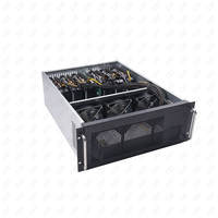 6 Gpu Server case Rack 4u Black 65mm Spacing Computer Gaming case Rack Mount Server case