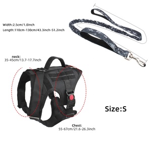 ノープル戦術ナイロン犬用ハーネス 大型犬用 ヘビーデューティトレーニング カスタムパッチ 調整可能 パッド入り 快適 通気性ベスト - Product Image 4