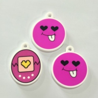 Pendentif en caoutchouc PVC personnalisé FOREVER avec trou de suspension, breloque souple personnalisée, porte-clés, accessoires de bricolage pour sacs à main