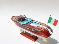 Modèle de bateau de course Chris Craft Racing Runaboat Aquarama Riva en bois, entièrement assemblé, modèle de yacht italien, décoration de yacht pour la maison