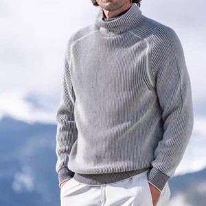 Moda de invierno Color suelto Sólido Engrosado <span class=keywords><strong>Jersey</strong></span> de <span class=keywords><strong>cuello</strong></span> <span class=keywords><strong>alto</strong></span> Contraste Suéter de <span class=keywords><strong>hombre</strong></span> Top - Product Image 5