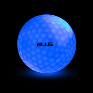 2023 New Designed Golf Ball Manufacturer Promotional High Bounce Sport Customized LED Luminous Golf Ball For Outdoor Night 6pc