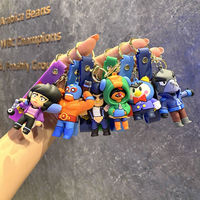 Heiß begehrter grenzüberschreitender mobiler Gaming-Schlüsselanhänger mit Brawl Stars Charakter-Cartoon-Figur als Auto- und Rucksackanhänger sowie kleines Geschenk