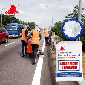 Bubuk pelapis pantul panas mencair garis keamanan trotoar lalu lintas cat penanda jalan reflektif Resin termoplastik