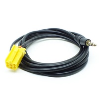 Cable de Audio Mini ISO a AUX de 3.5mm para Fiat 500/ Grande Punto/Alfa Romeo / Smart ForTwo
