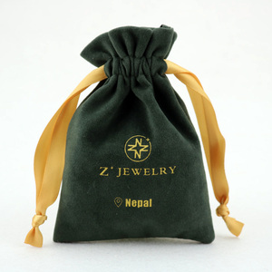 Custom Packaging for Jewelry With logo Printed Suede <b>Gift</b> Pouch Drawstring Velvet Jewelry Bag Packing for Rings Jewelry Display - Product Image 2