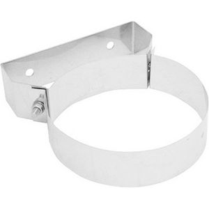 Staffa a Muro in Acciaio da 180mm per Canne Fumarie, Accessori Moderni per Stufe da Soggiorno e Esterni con Cappello per Camino in Legno - Product Image 1