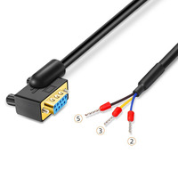 Cable Serial DB9 de 180 Grados con Conector Inverso, Contactos Chapados en Oro, RS232 de 9 Pines, Macho-Hembra, Cable de Conexión de 3 Núcleos