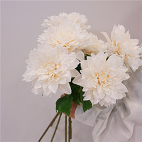 Haute qualité Real Touch fleur de Dahlia artificielle fleurs blanches pour noël mariage maison nouvel an décoration